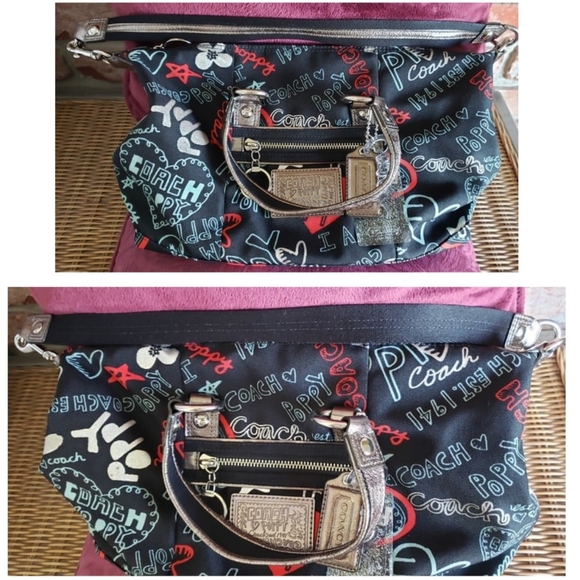 ■RESERVED■for @damother1985 EUC/Coach Poppy Lurex Luxey Glam Satchel, Metallic - Picture 6 of 16